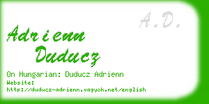 adrienn duducz business card